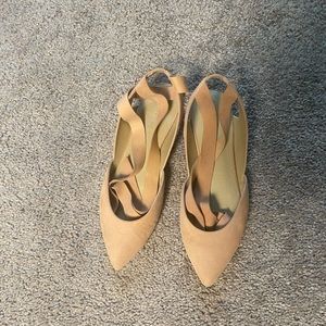 Stuart Weitzman Lace Up Suede Flat Shoes, Size 9